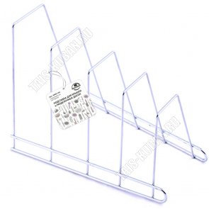 Подставка настольн д/крышек,досок раздел 4-х секц, 26х15 h19см, хром 