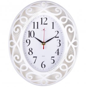 Часы (стекло/пластик) овал (31х26см) 