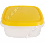 Контейнер желтый/прозр, квадр 0,5л (10х10 h6см) (85) 