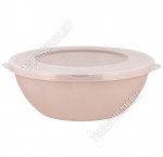 Миска с крышк, персик 1л круг.(d18 h8см) (24)