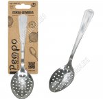 Ретро Ложка-шумовка L20см,хром.сталь (12)