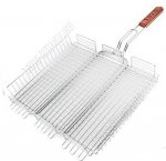 Решетка глубок 40х35х5см, дерев.ручк, хромир.сталь ECOS (12)