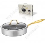 Allegro (нерж с а/п) Сковорода d24см,прям борт h6см (6)