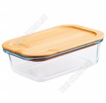 Контейнер с бамбуковой крышкой 0,63л (17х12,5 5,5см), Appetite 