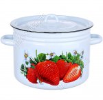 Кастрюля пудр-голуб (цил) 5,5л,мет.крыш,рис в ассорт (4)