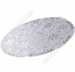 Ажурная салфетка, серебро, кругл (d38см) 