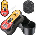 Губка-мини с пропиткой 7х3,5х3см черная для обуви и кожаных изделий, футляр (96) 