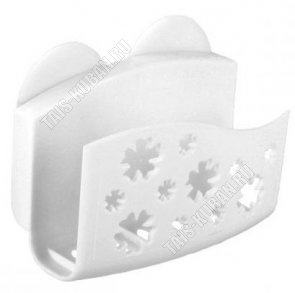 Подставка д/губки на присос.(9,5х6,5 h5см) белый (30) 