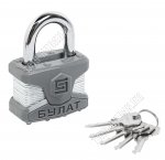 БУЛАТ Замок навесной, 5,5х5х3см, d9мм, серый (6)