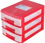 Бокс д/метизов,мелк.инструмента,красн/прозр 3-х секц,(25х18 h20см) (8) 