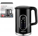 Чайник пластик+нерж. 1,7л 2200Вт 2-ная стенка (внутр.нержсталь) диск,черный (8) 