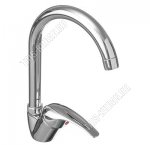 Смеситель для кухни 1-но рычажный, поворотный, высокий излив h30 L25см 