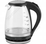 Чайник стекло 1,5л 2200Вт черный (8) 