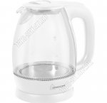 Чайник стекло 1,7л 2200Вт диск,подсветка,защ.б/воды,автооткл,белый (6) 