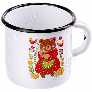 Мишки бел Кружка 0,4л (цил) (16) 