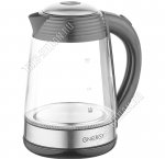 Чайник стекло 1,7л 2200Вт диск,поврот на 360,автооткл,внут.подсвет,защ.от перегр,черн (6) 