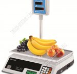 Весы эл.ТОРГОВЫЕ 40кг. делен.5гр, счёт.цены, чаша 24х35см, 3 класс.точности, аккум.6V/4 aH-4V, белый 