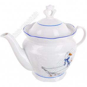 Гуси Чайник завар. 0,8л, синяя отводка (12) 