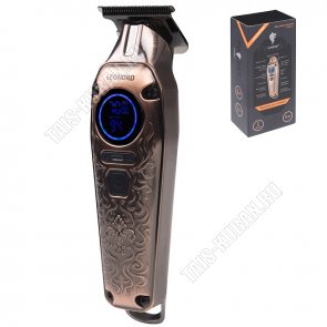 Машинка д/стрижки (аккум) 5Вт,4насад (1-7мм), бронза, узор (12) 