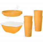 Набор д/пикника 4 персоны 9предметов, желтый (6) 