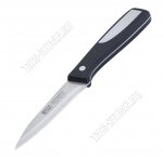 Atlas Нож д/овощей L9см,лезвие нержавеющая сталь X30Cr13,черная бакелитовая ручка,блистер (12)