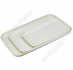 Поднос прям.Н-р 3шт (24х17/30,5х22/35х25 h2см) белый, МП (12) 