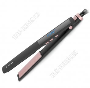 Выпрямитель д/волос керам. 52Вт пласт.(25х110мм) розов/черный (30) 