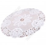 Ажурная салфетка, белая, кругл (d30см) 