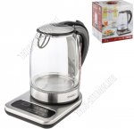 Чайник стекло 1,7л 2200Вт диск,серебро (6) 