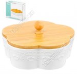 Белый узор /Бамбук Банка д/печенья 900мл d20см