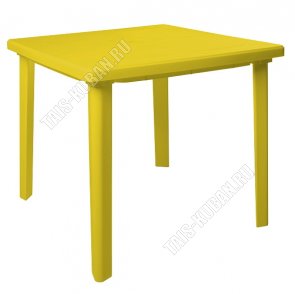 Желтый Стол квадратный (800х800х710мм) (30) Стандарт Пл. 