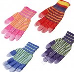 Перчатки для сад.работ 8 разм (M) полиэстр, полиуретановый облив пальцев, ПВХ точки (12/240) 