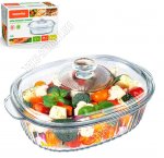 Форма с крышкой овал 2,8л 31х21 h13см, п/у (6)