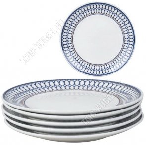 Кобальт золото Тарелка плоская набор 6шт d19,5см, п/у (8) 
