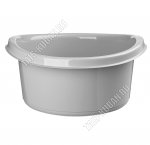 Таз серый, кругл 15,0л (d41 h20см) (9) 