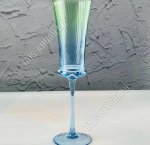 Омбре зелено-синее Бокал набор 6шт для шампанского 185мл (4) 