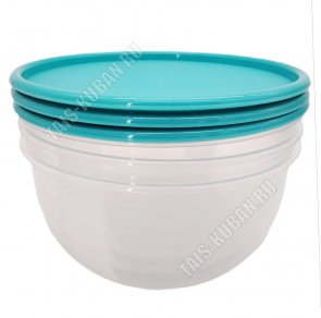 Контейнер круг, Н-Р 3шт *0,7л с крышк.(d15 h10,5см) (10) 