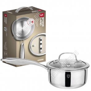 Ковш 1,45л d16см,прямой борт h8см с крышкой (6) 