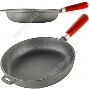 Сковорода (глубок) дерев.руч d22 h4см, доп.