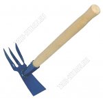 Мотыжка комбинир. 3-х зуб.+тяпка,дерев.ручка (10)