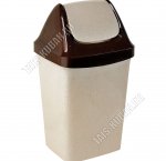 Ведро для мусора, 15л бежевый мрамор (27х23 h43см) (8)