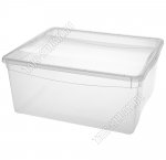 Контейнер 18л с крышкой,прозрачный (40х33 h17см) (6) 