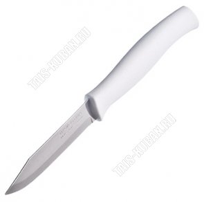 ATHUS бел. Нож 7,5см д/овощей,п/п ручка (12) 