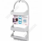 Полка настен 3-х секц+6крючк, серый (27х13 h62,5см) (12) 