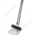 Набор Совок мягк.кромка 24х17см +Щётка L21см,склад.вертикал.ручка, белый 