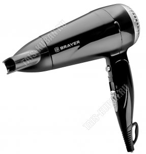 Фен 1600Вт складн.ручка,черный (24) 