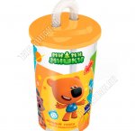 Стакан с крышкой,с трубочкой 0,4л 