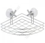 .КРАНИКИ Полка настен, углов (17х17,5 h8,5см) борт 3 прута,металл,крепл.присоск 