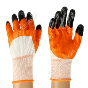 Перчатки д/сад.работ 10 разм (ХL) полиэстр+2-ной нитрил-ладонь (12) 