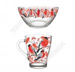 Снегири/Зимние забавы Набор 3пр для завтрака (кружка 250мл+салатник 250мл) (6) 